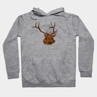 Stag Vector Portrait Hoodie